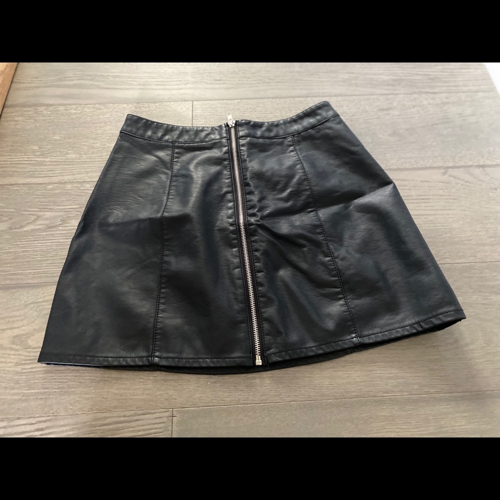 Faux leather skirt